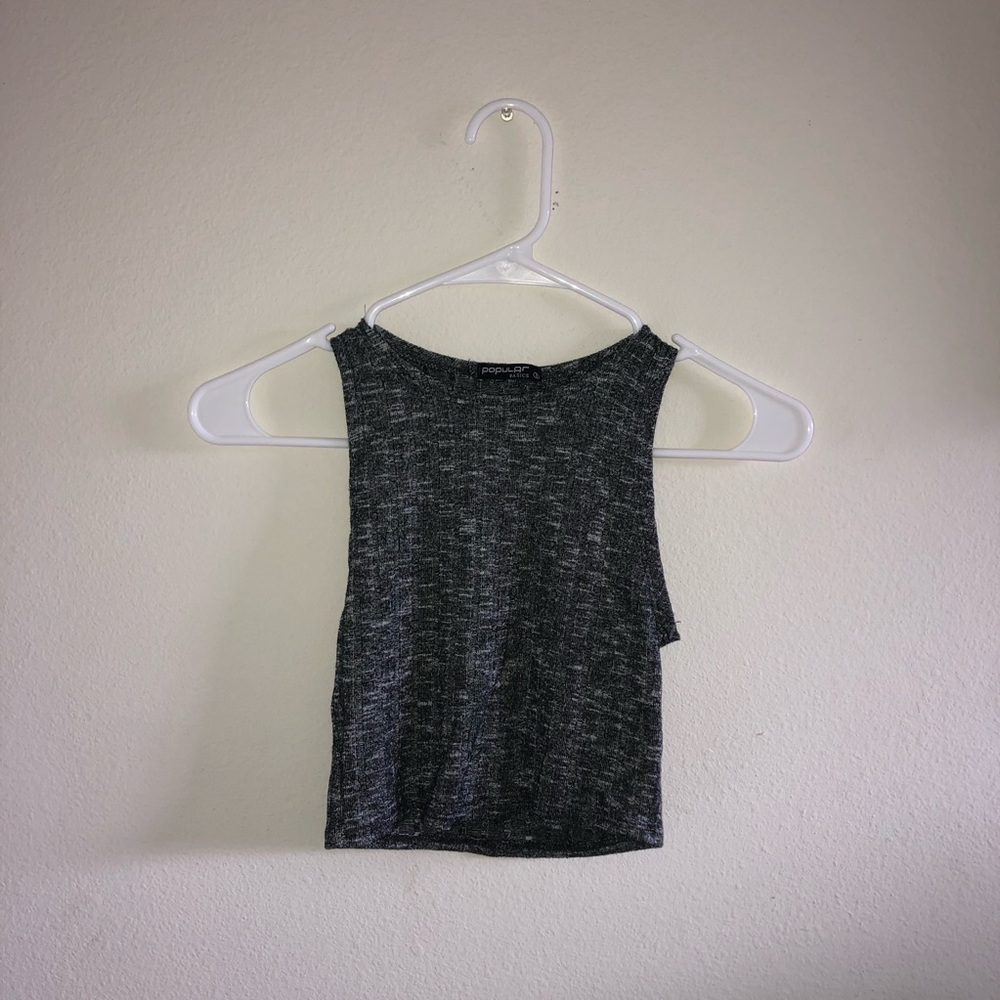 Gray Crop Top